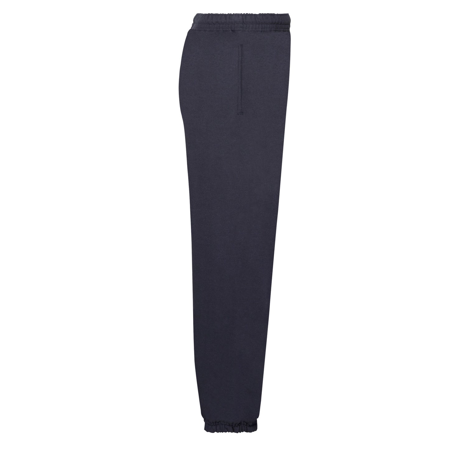 Deep Navy - Side - Fruit of the Loom Childrens-Kids Classic Plain Elasticated Cuff Jogging Bottoms