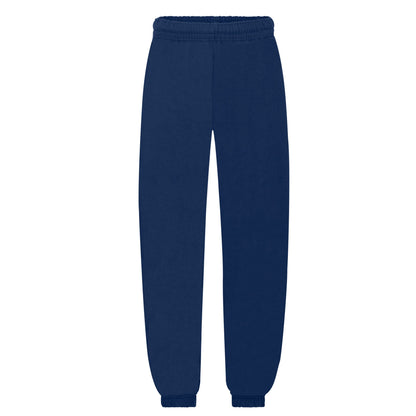 Navy - Front - Fruit of the Loom Childrens-Kids Classic Plain Elasticated Cuff Jogging Bottoms