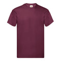 Burgundy - Front - Fruit of the Loom Mens Original T-Shirt