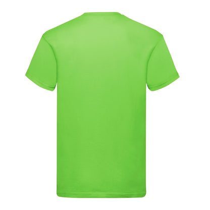 Lime - Back - Fruit of the Loom Mens Original T-Shirt