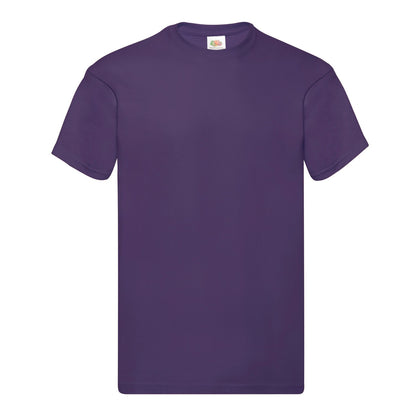 Purple - Front - Fruit of the Loom Mens Original T-Shirt