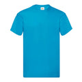 Azure Blue - Front - Fruit of the Loom Mens Original T-Shirt