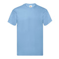 Sky Blue - Front - Fruit of the Loom Mens Original T-Shirt