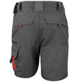 Grey-Black - Back - WORK-GUARD by Result Unisex Adult Technical Cargo Shorts