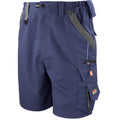 Navy-Black - Front - WORK-GUARD by Result Unisex Adult Technical Cargo Shorts