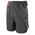 Grey-Black - Front - WORK-GUARD by Result Unisex Adult Technical Cargo Shorts