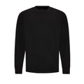 Deep Black - Front - Awdis Womens-Ladies 100 Oversized Long-Sleeved T-Shirt