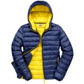 Navy-Yellow - Front - Result Urban Mens Snow Bird Hooded Jacket