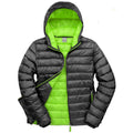 Black-Lime - Front - Result Urban Mens Snow Bird Hooded Jacket