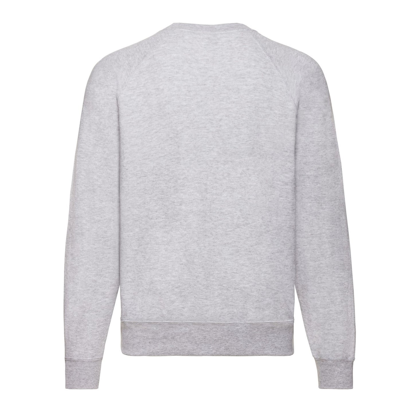Grey - Back - Fruit of the Loom Unisex Adult Classic Heather Raglan Sweatshirt