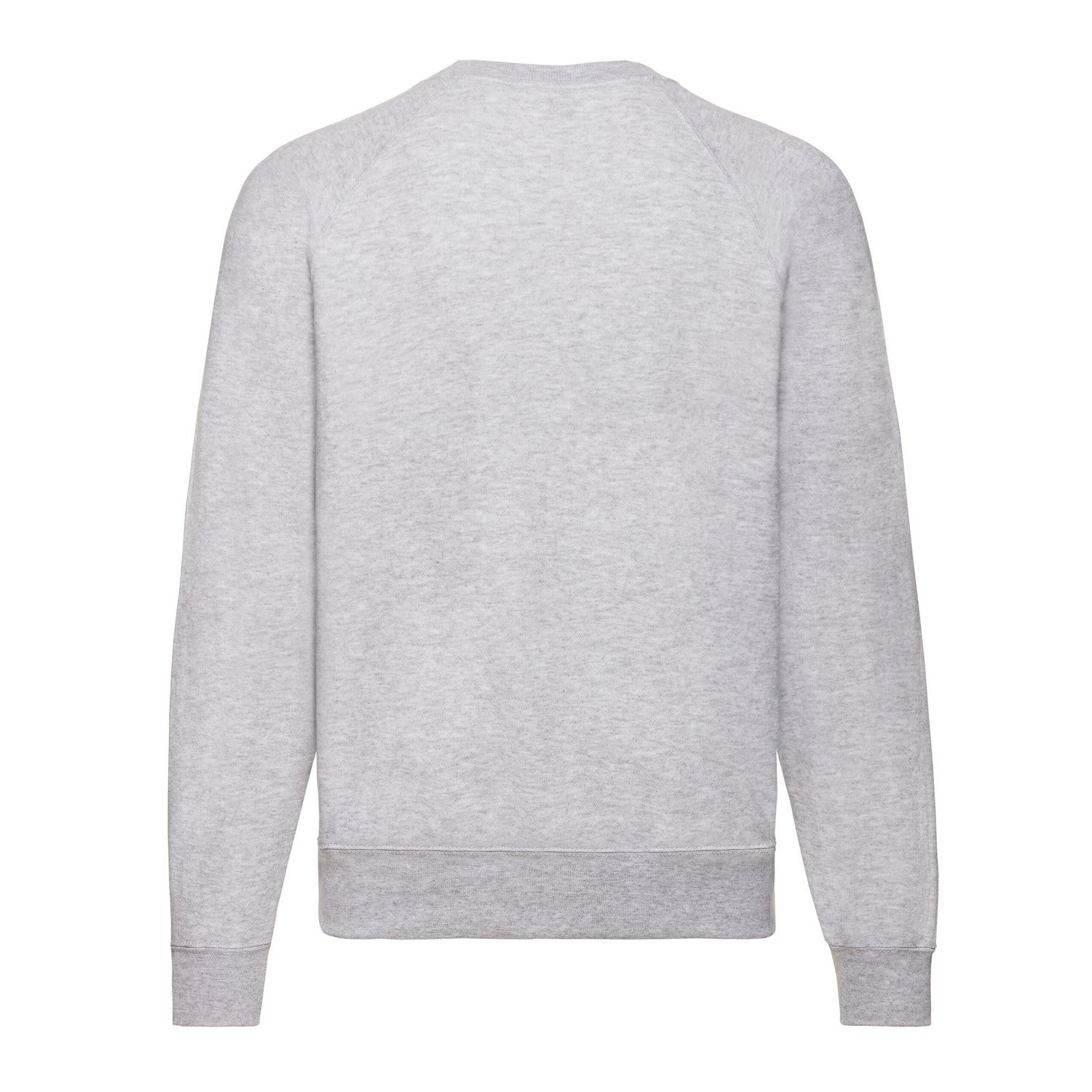 Grey - Back - Fruit of the Loom Unisex Adult Classic Heather Raglan Sweatshirt