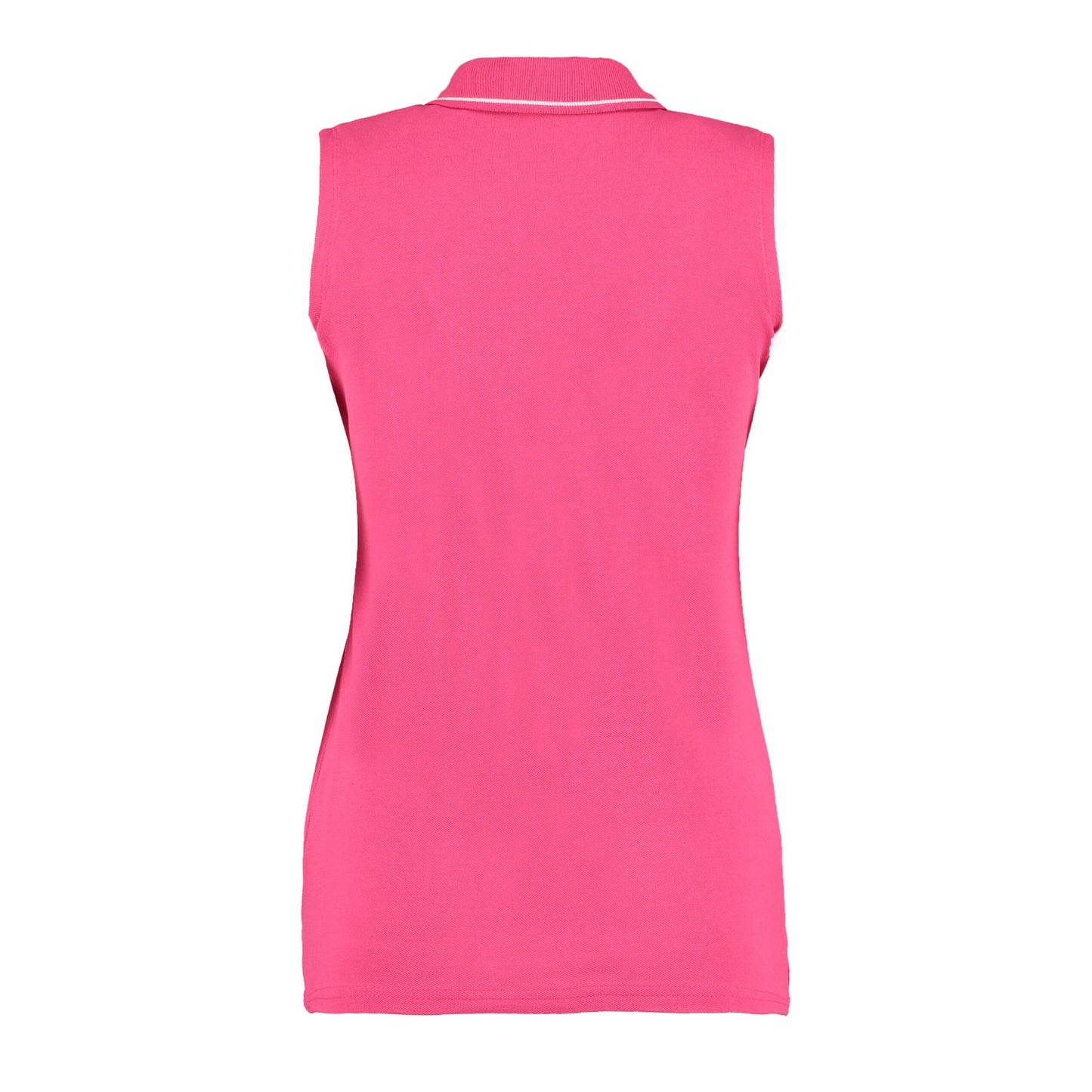 Raspberry-White - Back - GAMEGEAR Womens-Ladies Sleeveless Polo Shirt