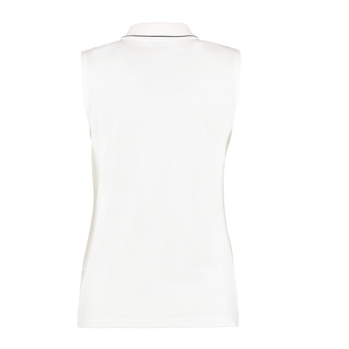White-Navy - Back - GAMEGEAR Womens-Ladies Sleeveless Polo Shirt