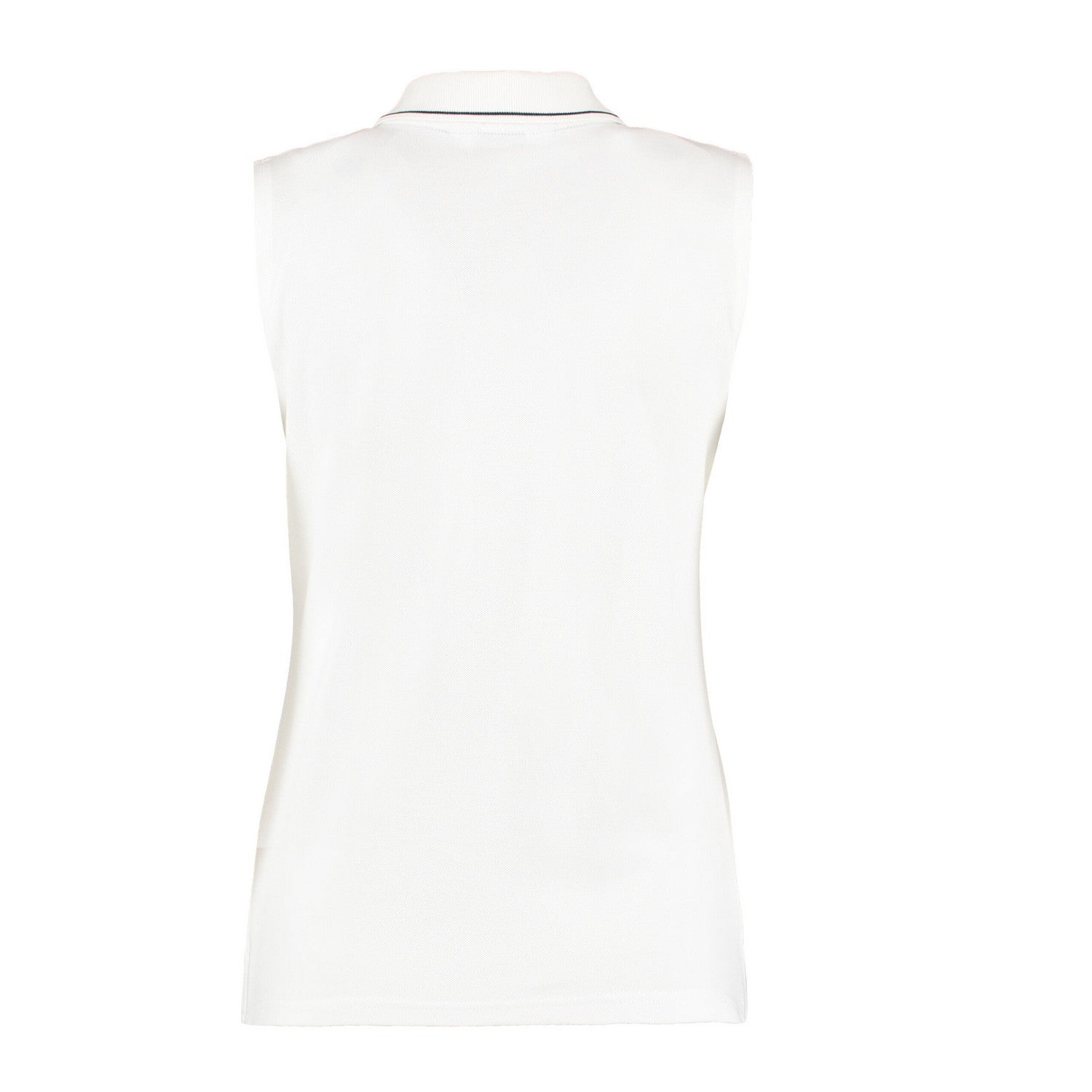 White-Navy - Back - GAMEGEAR Womens-Ladies Sleeveless Polo Shirt
