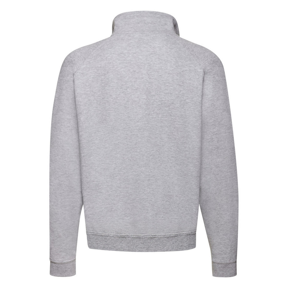 Heather Grey - Back - Fruit Of The Loom Mens Classic Quarter Zip Sweatshirt