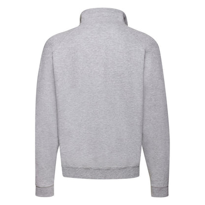Heather Grey - Back - Fruit Of The Loom Mens Classic Quarter Zip Sweatshirt