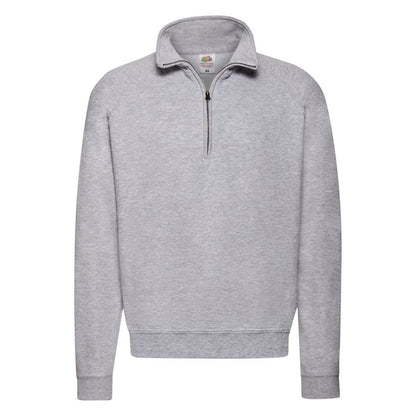 Heather Grey - Front - Fruit Of The Loom Mens Classic Quarter Zip Sweatshirt