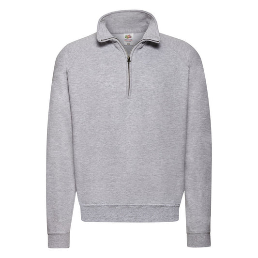 Heather Grey - Front - Fruit Of The Loom Mens Classic Quarter Zip Sweatshirt