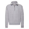 Heather Grey - Front - Fruit of the Loom Mens Classic Quarter Zip Sweatshirt