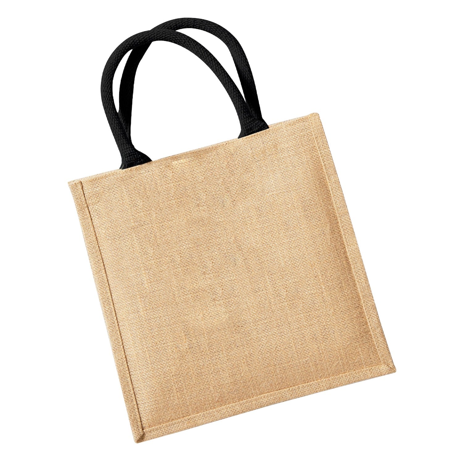 Natural-Black - Back - Westford Mill Midi Jute Tote Bag