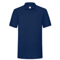 Navy - Front - Fruit of the Loom Mens 65-35 Heavyweight Polo Shirt