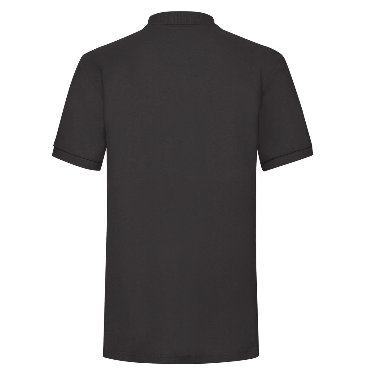 Black - Back - Fruit Of The Loom Mens 65-35 Heavyweight Polo Shirt