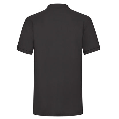 Black - Back - Fruit Of The Loom Mens 65-35 Heavyweight Polo Shirt