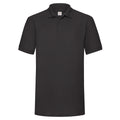 Black - Front - Fruit of the Loom Mens 65-35 Heavyweight Polo Shirt
