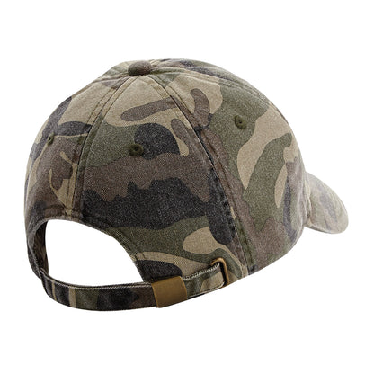 Jungle Green - Back - Beechfield Camo Vintage Low Profile Baseball Cap