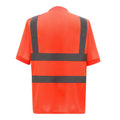 Orange - Back - Yoko Unisex Adult Hi-Vis Safety Short-Sleeved T-Shirt