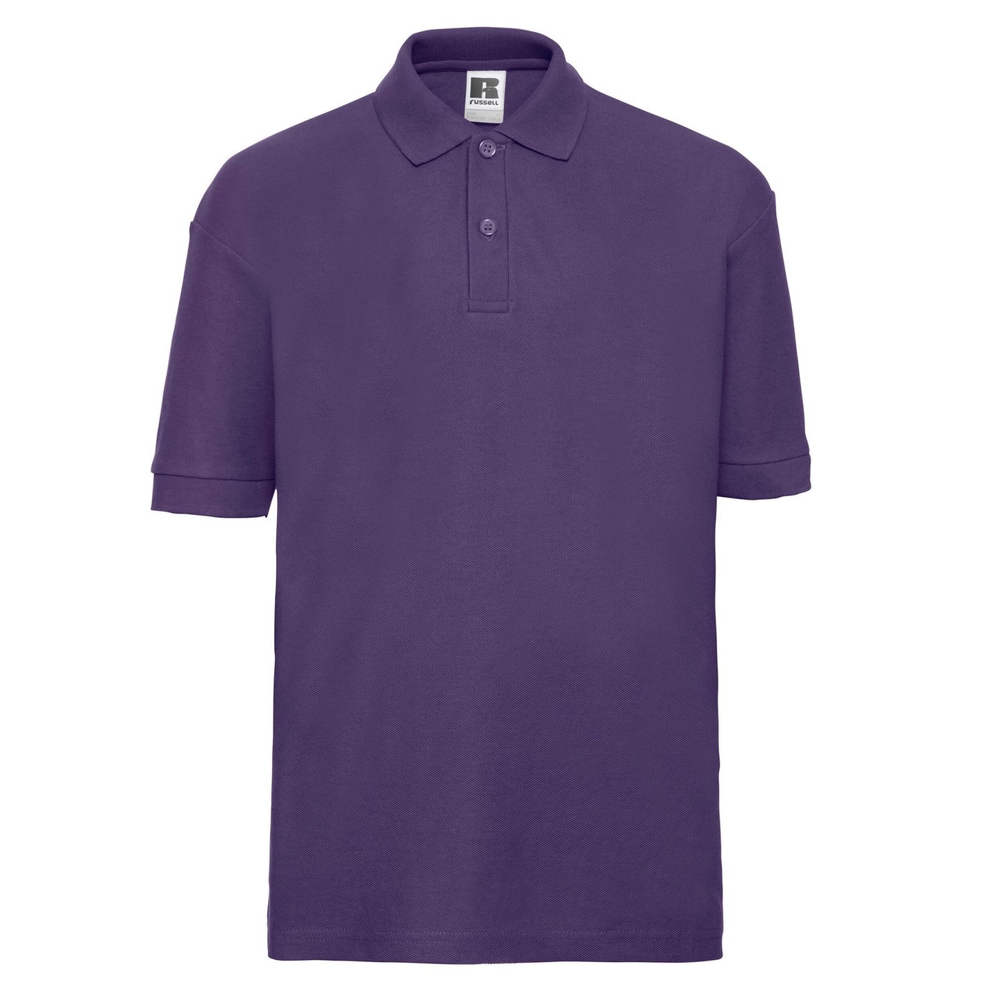 Purple - Front - Russell Childrens-Kids Classic Polycotton Polo Shirt