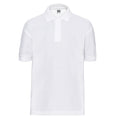 White - Front - Russell Childrens-Kids Classic Polycotton Polo Shirt