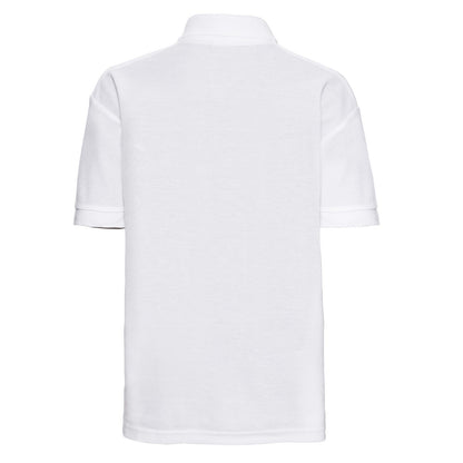 White - Back - Russell Childrens-Kids Classic Polycotton Polo Shirt