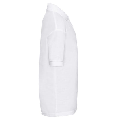 White - Side - Russell Childrens-Kids Classic Polycotton Polo Shirt