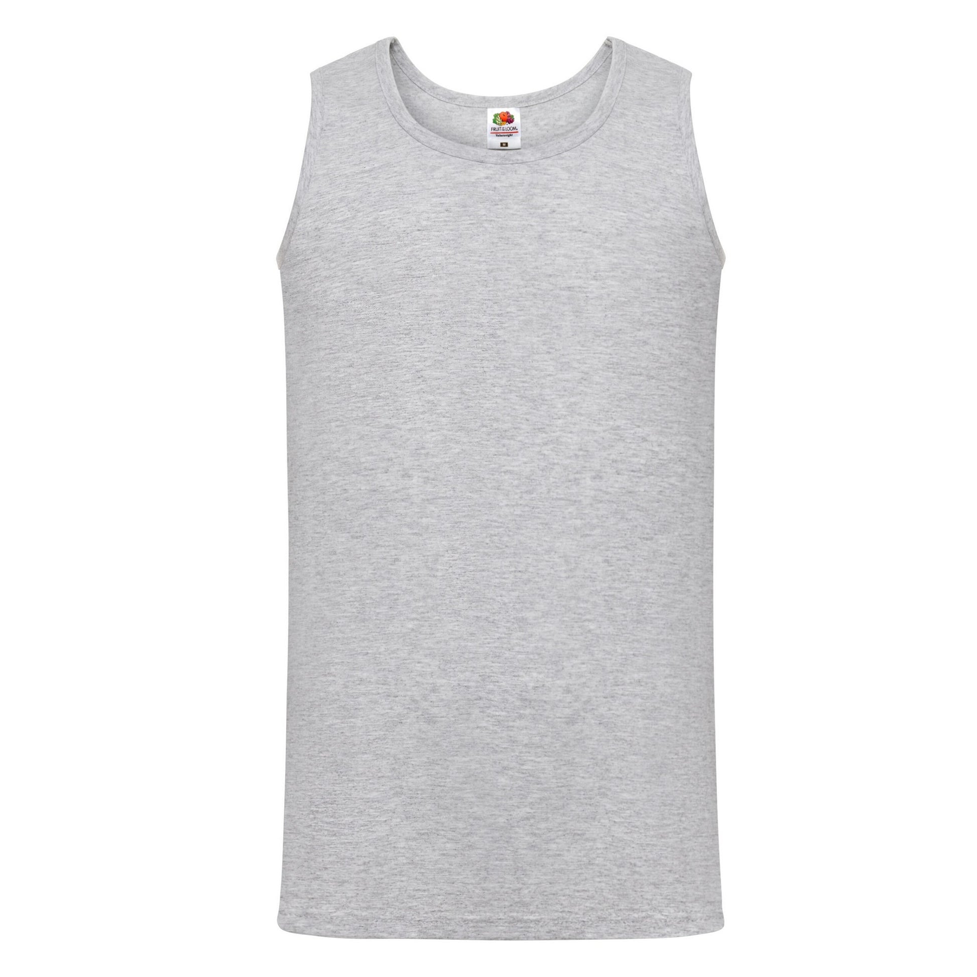 Heather Grey - Front - Fruit of the Loom Mens Valueweight Heather Athletic Vest Top