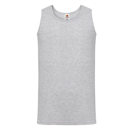 Heather Grey - Front - Fruit of the Loom Mens Valueweight Heather Athletic Vest Top