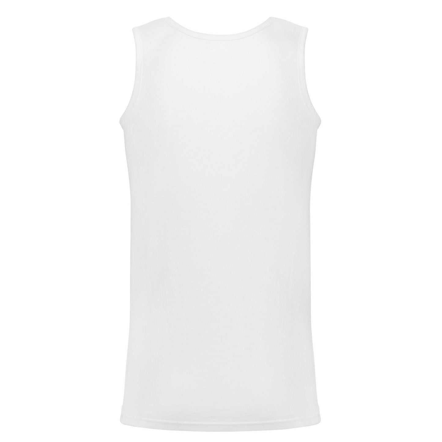 White - Back - Fruit of the Loom Mens Valueweight Athletic Vest Top