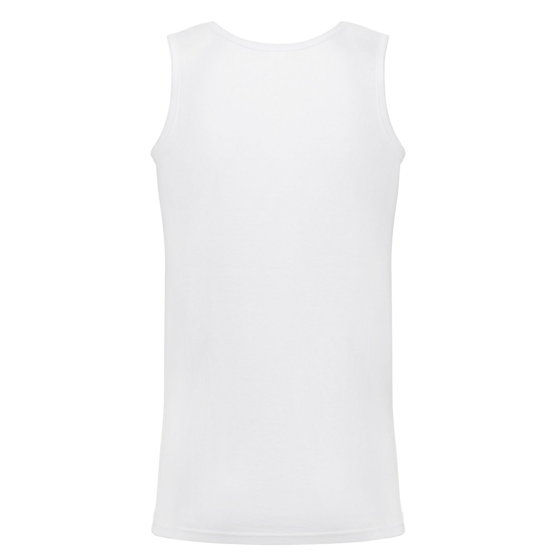 White - Back - Fruit of the Loom Mens Valueweight Athletic Vest Top