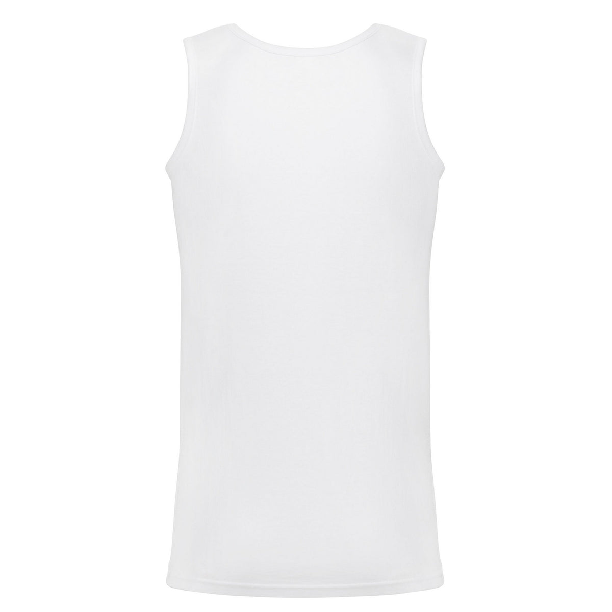 White - Back - Fruit of the Loom Mens Valueweight Athletic Vest Top
