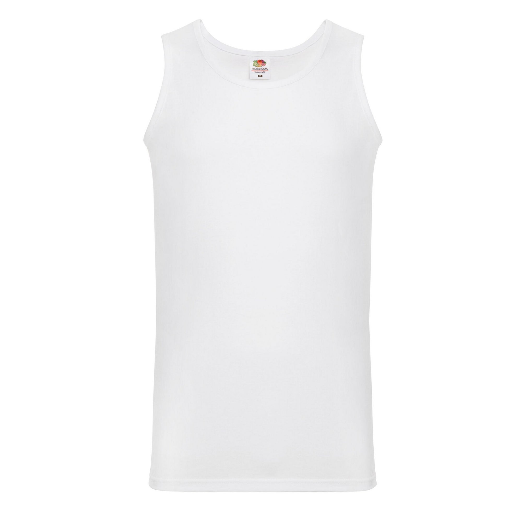 White - Front - Fruit of the Loom Mens Valueweight Athletic Vest Top