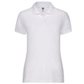 White - Front - Fruit of the Loom Womens-Ladies Lady Fit 65-35 Polo Shirt