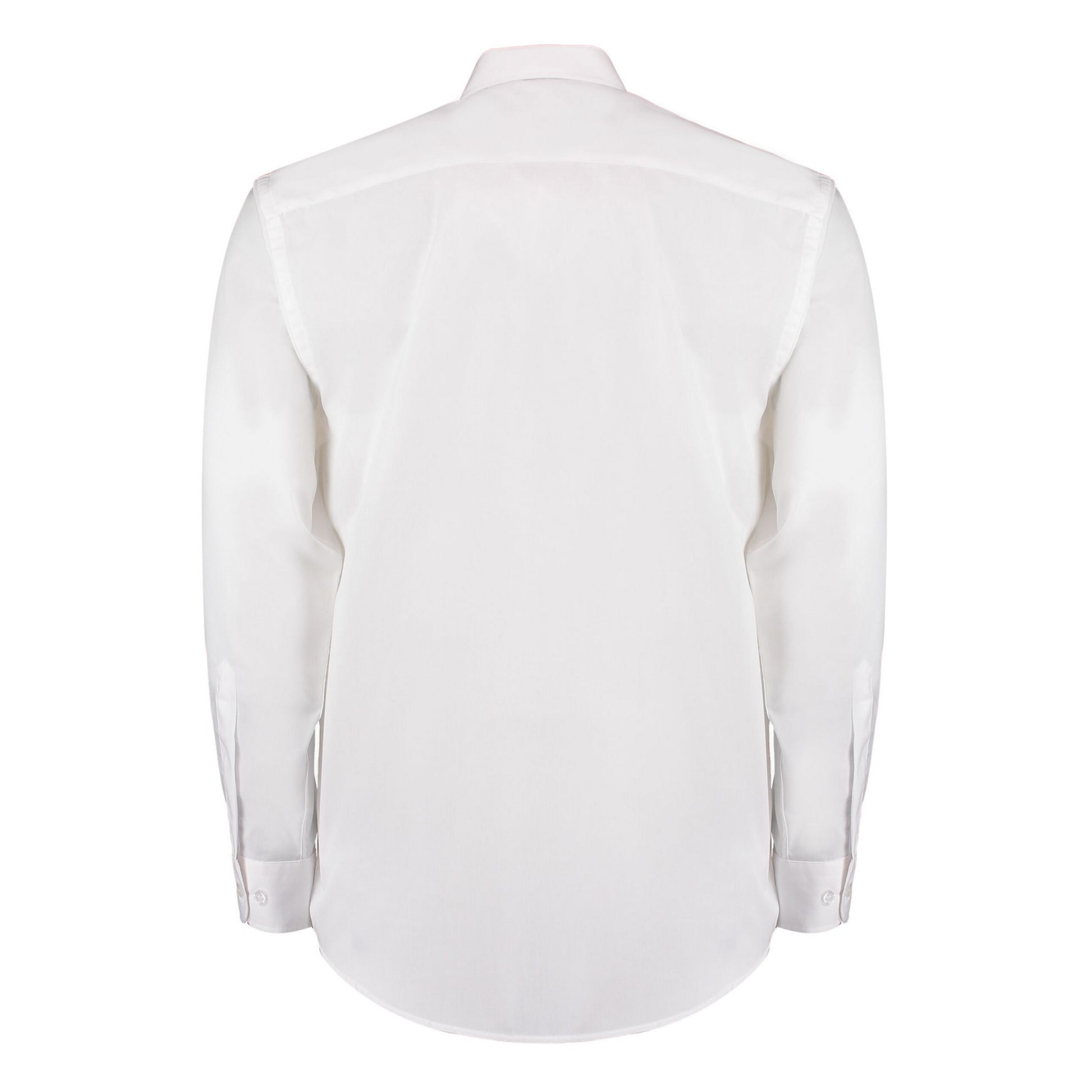 White - Back - Kustom Kit Mens Long-Sleeved Formal Shirt