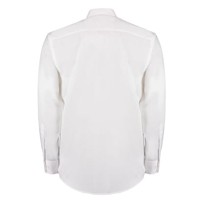 White - Back - Kustom Kit Mens Long-Sleeved Formal Shirt
