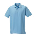 Sky - Front - Russell Mens Ultimate Classic Cotton Polo Shirt