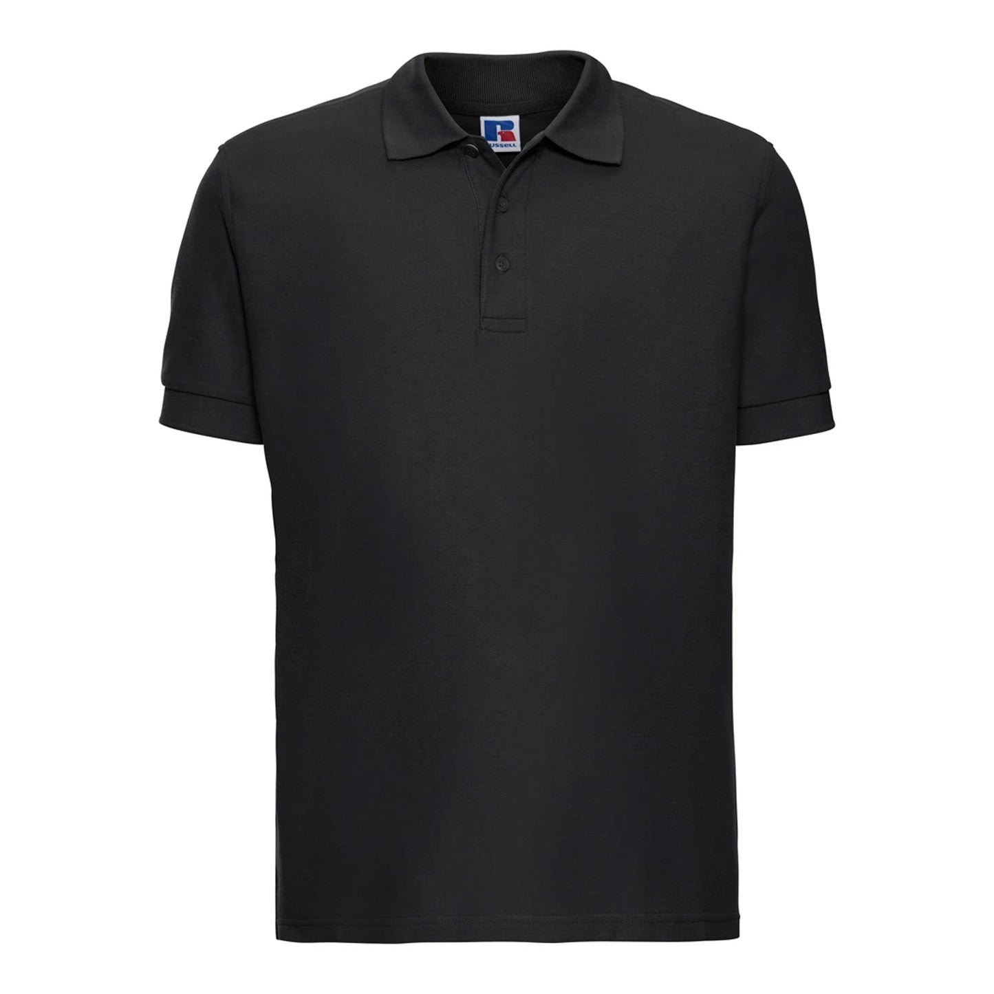 Black - Front - Russell Mens Ultimate Classic Cotton Polo Shirt