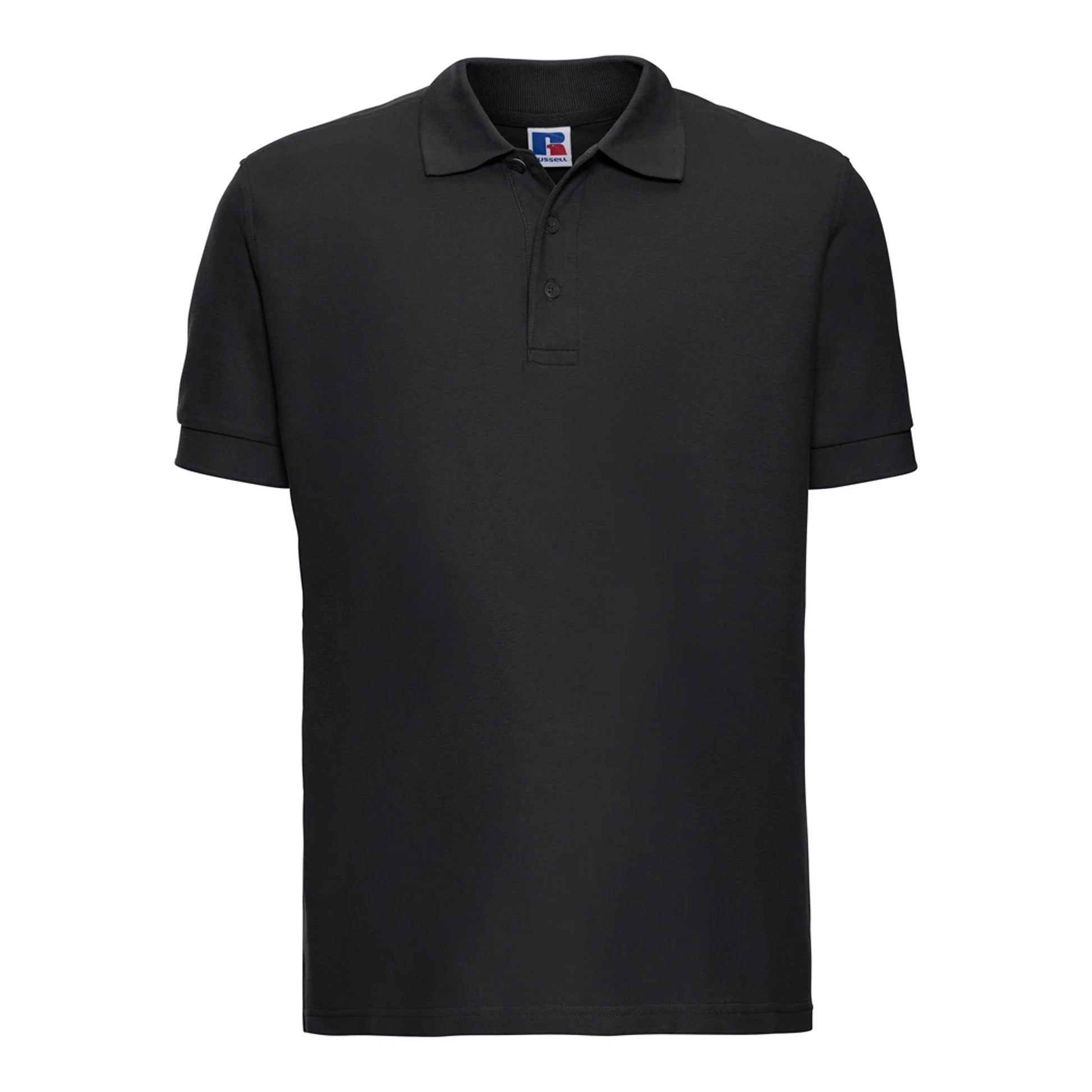 Black - Front - Russell Mens Ultimate Classic Cotton Polo Shirt