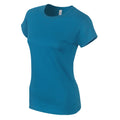 Antique Sapphire - Side - Gildan Womens-Ladies Soft Touch T-Shirt