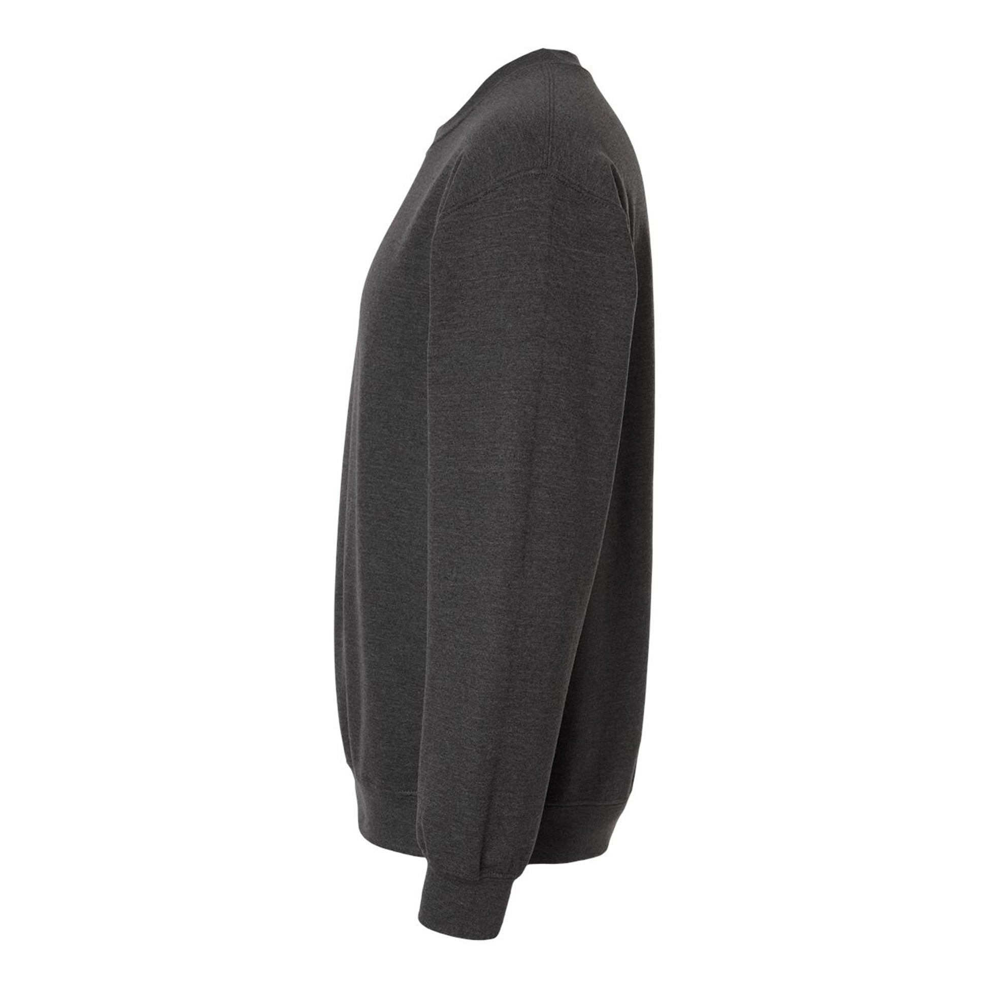 Fan Charcoal Heather - Side - Gildan Unisex Adult Heavy Blend Crew Neck Sweatshirt
