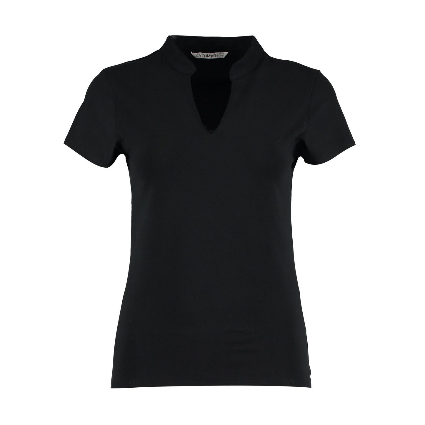 Black - Front - Kustom Kit Womens-Ladies Corporate V Neck T-Shirt