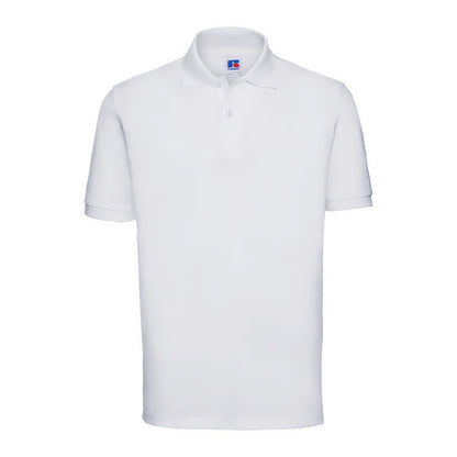 White - Front - Russell Mens Classic Cotton Pique Polo Shirt